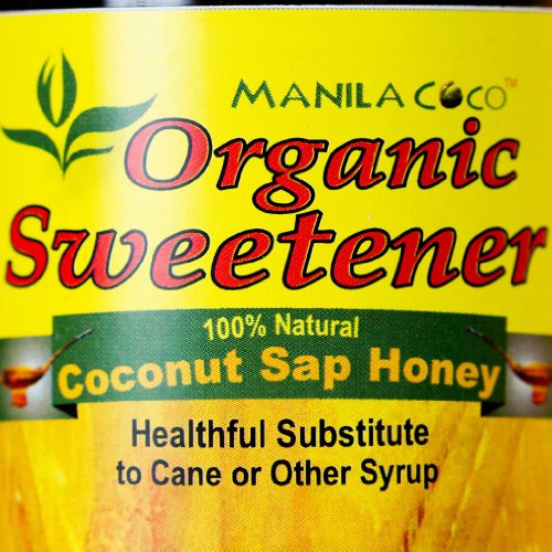 Organic All Natural Sweetener COCONUT SAP HONEY-Syrup Manila Coco TM -16 Oz : Concentrated Sweet Pure Nectar from Coconut Fruit Tree : Lower Glycemic thumbnail