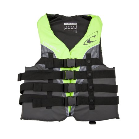 O Neill Mens Superlite USCG Life Vest L Lime/graphite/smoke/white (4723)