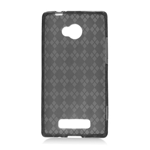 Htc 8x / 6990 Skin Tpu Transparent,checker Black#501 thumbnail