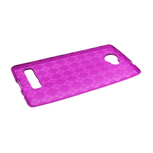 Htc 8x / 6990 Skin Tpu Transparent,checker Pink #504