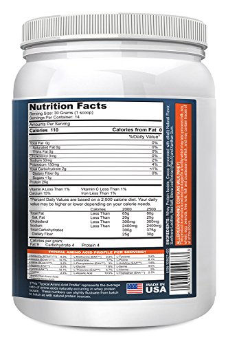 Hero Fuel HERO WHEY - Ultra-Microfiltered Chocolate Whey Protein Isolate - 1 Lbs - 26 Grams of Whey Isolate Protein with Only 2 Carbs per Serving - 13 thumbnail