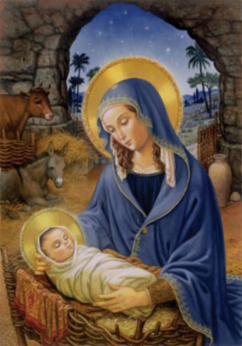 147507 8.25 X 11.75 in. Mary with Child Medium Advent Calendar