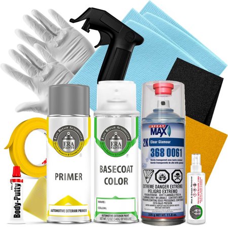 ERA Paints 9797/EBZ/EN3 - Crystal White for SMART Exact Match Spray Paint Spray - Pro Kit W/ 2K SprayMax Clearcoat