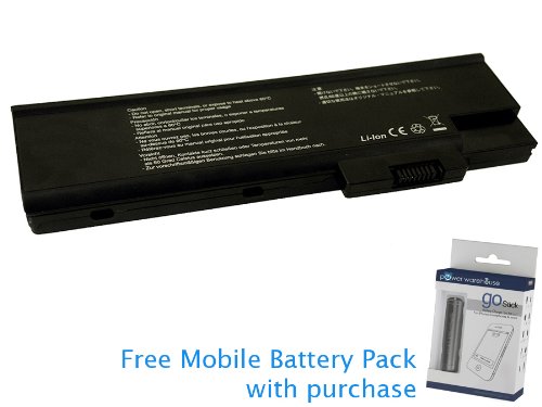 Acer Aspire 5674 Battery 71Wh, 4800mAh with Free Mobile Battery Pack