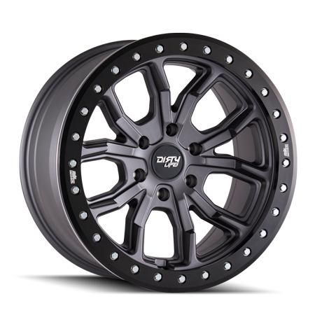 Dirty Life Dt-1-9303 17x9 5x127 -38et 78.1cb Matte Gunmetal W/simulated Ring