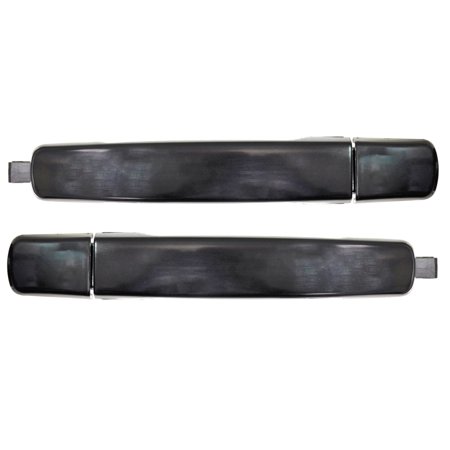 PT Auto Warehouse NI-3119S-RP - Exterior Outside Door Handle  Smooth Black - Rear Left/Right Pair Fits Select: 2007-2012 NISSAN ALTIMA