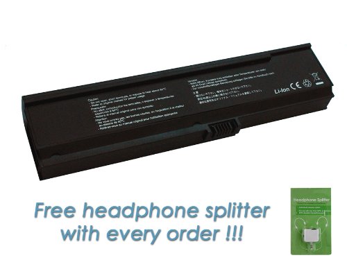 Acer Aspire 5050-5954 6-cell, 4400mAh Replacement Laptop Battery with FREE Headphone Splitter