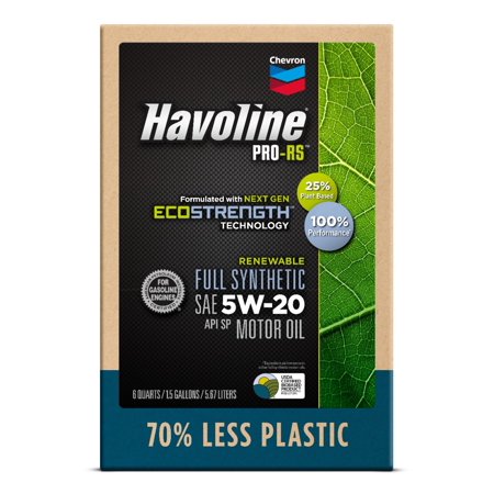 Havoline PRO-RS Renewable Synthetic Motor Oil 5W-20  6Q Smart Change Box