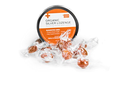 Organic Silver Lozenges - Soothing Honey with Lemon: the Perfect Cough Drop for Cough, Throat & Mouth Health or Even Daily Supplementation and Imm thumbnail