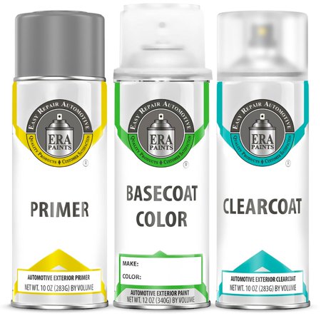 ERA Paints (9797/EBZ/EN3 - Crystal White) Compatible with SMART Forfour 2018-2019 Exact Match Touch up Spray Paint Clearcoat and Primer