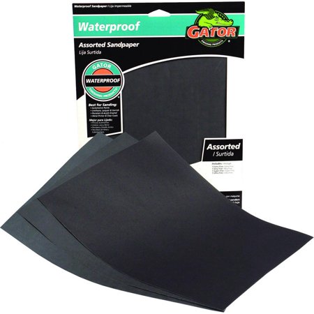 (Pack of 2)  Ali 4475 Gator 9 by 11 Inch Waterproof Sandpaper Assorted Grits Silicon Carbide 4 Sheets WhatUCJB-4719