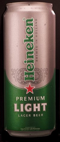 Heineken - Premium Light Lager Beer - Can Shaped Metal Beer Tacker Sign