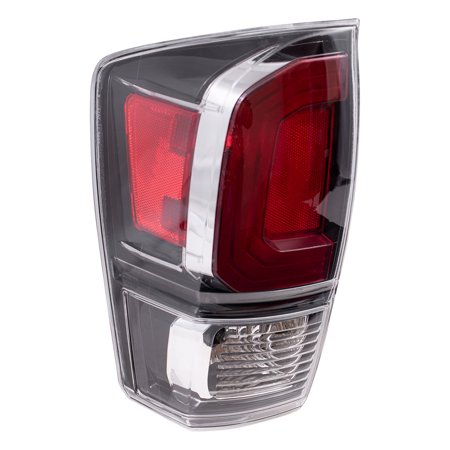 Brock Replacement Driver Left Combination Tail Light Assembly Without Black Bezel for 2020-2021 Toyota Tacoma Limited 6222-0104L