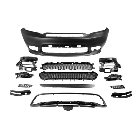 For 14-20 Dodge Durango Front Bumper Cover SRT Style with LED Fog Lights Bolt-on