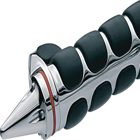 Kuryakyn 6249 Motorcycle Handlebar Accessory: Stiletto Hand Grip End Cap  Chrome  1 Pair