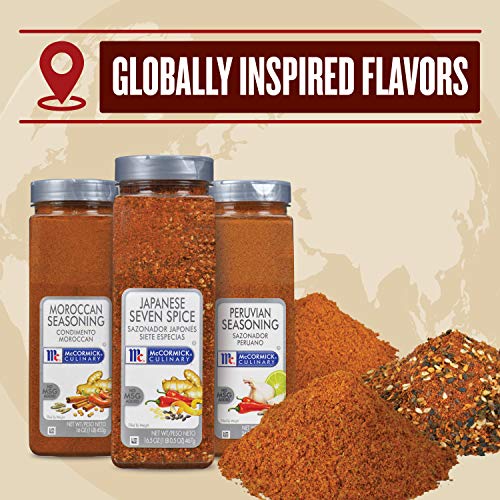 McCormick Culinary Moroccan Seasoning  16 Oz - One 16 Ounce Container Moroccan Spice Blend with Cinnamon  Cumin  Black and Red Peppers  and Turmeric C thumbnail