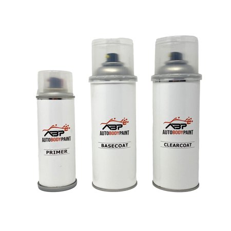 ABP Repair Paint 12 Oz Basecoat  Clearcoat (1K) and Primer (1K) Compatible with Blue Navistar International Truck Truck || Code: 6755