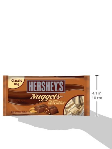 Hershey's Nuggets Extra Creamy Milk Chocolate with Toffee & Almonds, 12-Ounce Bags (Pack of 4) thumbnail