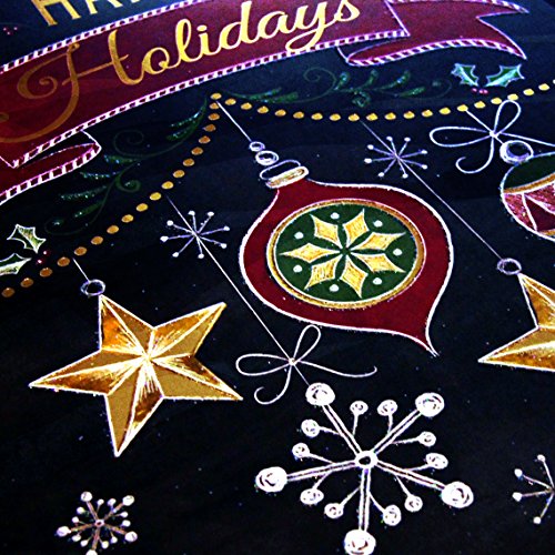 Hallmark Contemporary Deluxe Greeting Cards, Foiled Ornaments, Chalkboard Art Look, 35 Cards with Seal-sealing Envelopes and Seals thumbnail