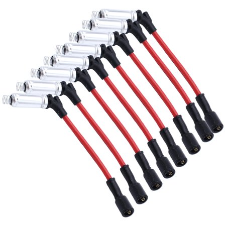 Pack of 8 Spark Plug Wires Red for for 0708 M8-48322