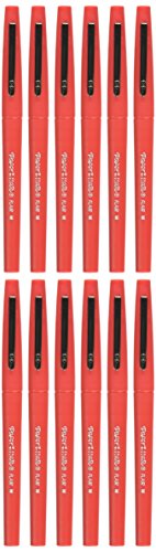 Paper Mate Flair Felt Tip Pens, Medium Point, Red, 12-Count thumbnail