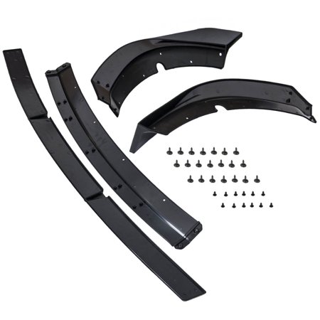 Maxpeedingrods 4PC Front Lower Bumper Lip Spoiler Splitter for Dodge Charger SRT V2 Style 15-20