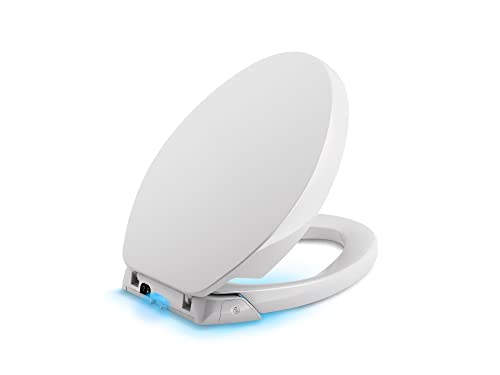 KOHLER 5588-0 Purefresh Elongated Nightlight, Grip-Tight Bumpers, Quiet-Close Release Hinges, Quick-Attach Hardware, No Slam Toilet Seat, White