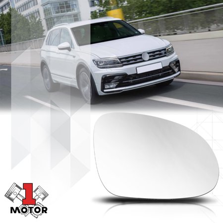 [Right] Passenger Side Mirror Glass Lens OE Style with Heated for 09-17 Tiguan Fits Select: 2009-2017 VOLKSWAGEN TIGUAN