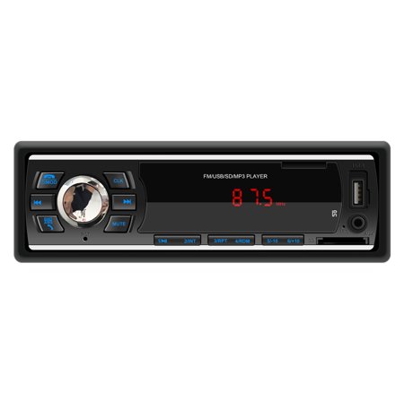 Taluosi SWM-6249 Car Radio Player AUX Input MP3 Player Black Remote Control Stereo Receiver for Auto