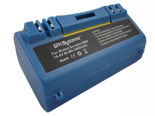 GPK Systems Battery for Irobot Scooba 330 340 350 385 390 590 5800 5806 5900 5910 5920 5930 5940 5950 5999 6000 6050 34001 APS 14904 Floor Washing Rob