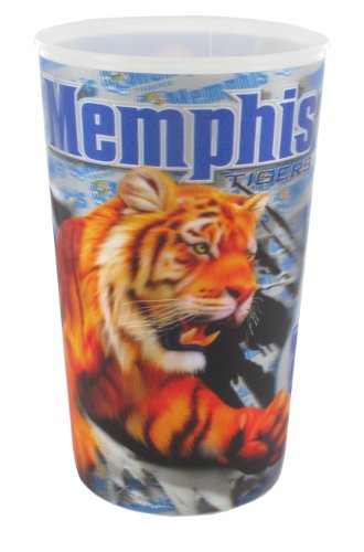 12 Pack of 22 Oz University of Memphis Holographic 3D Lenticular NCAA Football Cup