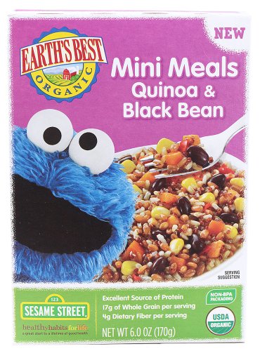 Earth's Best Sesame Street Mini Meals - Quinoa & Black Bean - 6 Oz