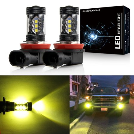 H8 H11 LED Fog Light Bulbs 3000K Yellow for Mercedes-Benz B200 06-10 E320 03-09 E350 06-12 GL450 08-12 ML350 03-05 S550 07-10 H16 H11LL H8LL 50W 3200L