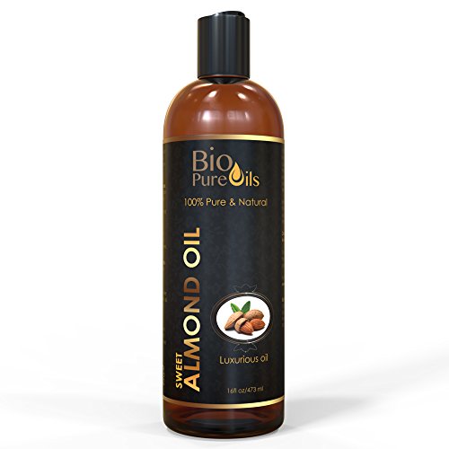 Premium Sweet Almond Oil 16 Oz. from Select Farms in the USA and Italy. 100% Pure and Natural Moisturizing Oil for Skin, Face, Hair and Nails - Smooth