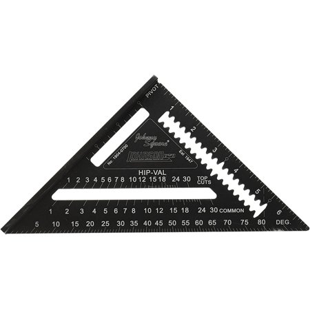 Johnson Level & Tool 1904-0700 7-Inch Johnny Square  Professional Easy-Read Aluminum Rafter Square W/out Manual  ACCURACY and DURABILITY: This Aluminu