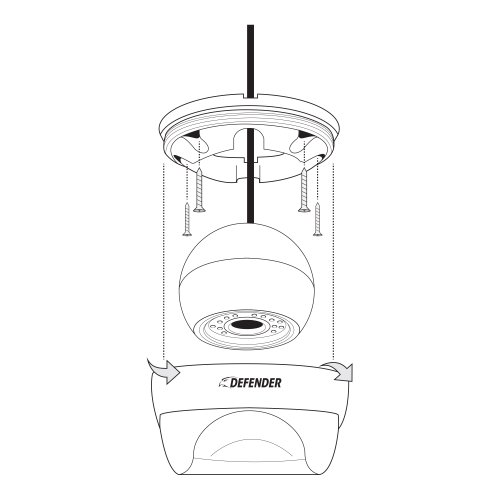 Defender  Pro 4 Pack 800TVL Ultra High Resolution 960H Indoor/Outdoor Dome Security Camera,21320 thumbnail