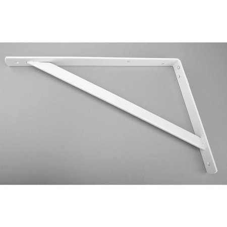 1Pack JohnSterling 0049-16WTH Heavy Duty Shelf Bracket  White  500 Lb