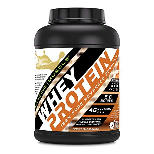 Amazing Muscle 100% Whey Protein Powder *Advanced Formula with Whey Protein Isolate as a Primary Ingredient Along with Ultra Filtered Whey Protein Con