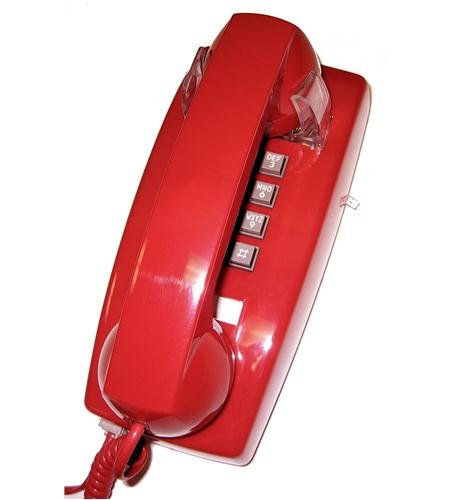 Cortelco 2554-V-RD 255447-VBA-20M Wall W/ Volume RED (ITT-2554-V-RD)