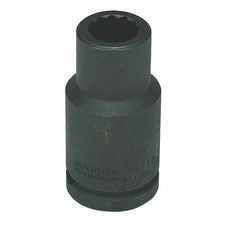 Wright Tool 6974 3/4  Dr  3/4  Size  Sae Impact Socket  12 Pts