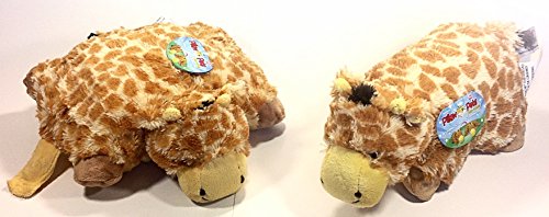Giraffe Easter or Birthday Plush Stuffed Animal Pee Wee PIllow Pet, Hair Bow Clips, Socks & Giant Tootsie Rolls Chocolate Candy thumbnail