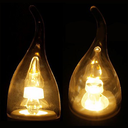 E12 3W Warm White SMD 3535 Candle Flame LED Light Bulb AC 85-265V Pointy