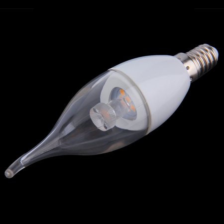 E14 3W Warm White SMD 3535 Candle Flame LED Light Bulb AC 85-265V Stripe Type