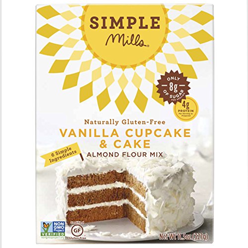 Simple Mills Vanilla Cake Baking Mix, 11.5 Ounce Boxes (Pack of 3)