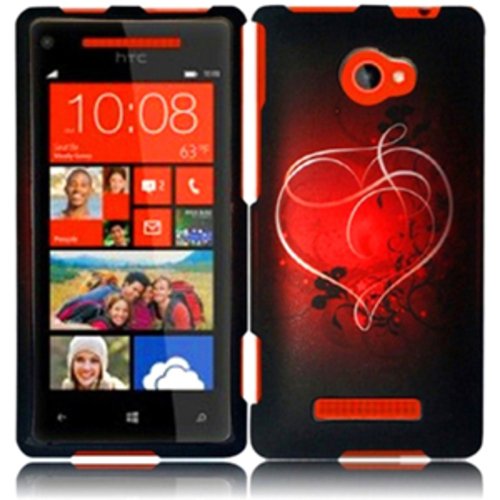 Case Cover for HTC Windows Phone 8X/6990/Zenith - Heart on Stars