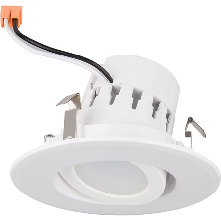 Envision LED High End LED 4inch 10W Adjustable Rotating Downlight Retrofit Recessed (75w Equivalent) 750Lumens 120VFlood; HIGH CR >90I; E26/ Orange Co