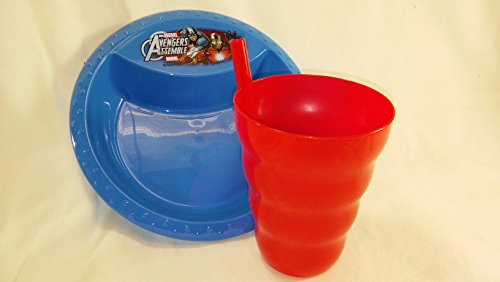 Lunch W/Marvel Avengers' Gift Set Red Straw Cup and Bowl Flavored Water & Cambelles Chicken Noodle Soup Bundle thumbnail