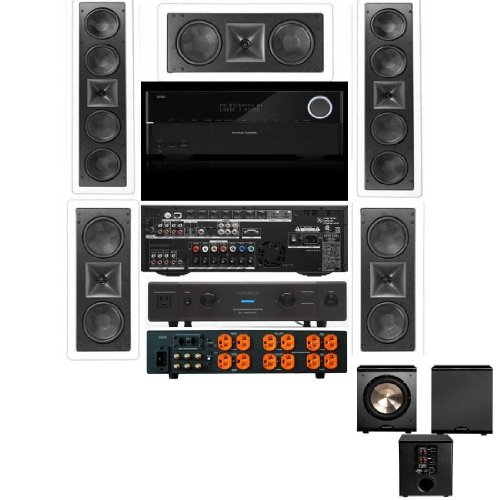 Klipsch KL-6504-THX 5.1 Wall System-Harman AVR 3700-Furman Elite-20-Free PL-200