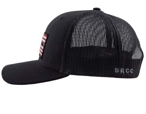 Men's Black Rifle Coffee Company AR Flag Patch Trucker Shooting Snapback Hat One Size Black thumbnail