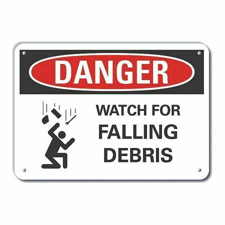 Lcu4-0255-Na_14X10 Alum Danger Watch for Falling 14 X10